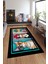 Cappio Labirent Desenli Siyah Oval Halı Makinada Yıkanabilir Kaymaz DotTaban CP580 2