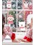 Yılbaşına Özel Kar Taneleri, Geyik, Ayıcık Figürlü Noel Süsleri Duvar-Cam Sticker 1