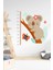 Ağaca Sarılı Sevimli Koala Boy Cetvel Sticker 100x100 cm 2
