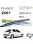 Peugeot 206+ Arka Silecek 2009-2013 1