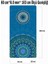 Yoga Mat-Pilates Minderi Kilim Desenli Mavi 183CMX0.8CMX80CM 2