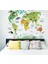 Kt Decoration Çocuk Odası Dekoru Hayvanlı Dünya Haritası Atlas Kendinden Yapışkanlı Pvc Duvar Sticker 3