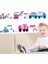 Kt Decoration Pembe Mavi Araçlar Bebek ve Çocuk Odası Duvar Dekorasyonu Duvar Sticker 4