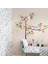 Kt Decoration Ağaç Baykuşlar Çiçekler Renkli Bebek ve Çocuk Odası Pvc Duvar Sticker 4