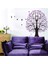 Kt Decoration Ev Dekorasyonu Mor Çiçekli Ağaç Kendinden Yapışkanlı Pvc Duvar Dekoru Sticker Görsel 2