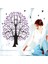 Kt Decoration Ev Dekorasyonu Mor Çiçekli Ağaç Kendinden Yapışkanlı Pvc Duvar Dekoru Sticker Görsel 4
