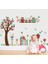 Kt Decoration Renkli Ağaç ve Baykuşlar Bebek ve Çocuk Odası Pvc Duvar Sticker 1