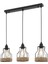 AV-1584-3Y-BSY Siyah Boyalı Modern Avize E27 Metal Jüt Halat 55x15cm 5