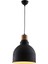 AV-4100-A2-BSY-30 Siyah Boyalı Modern Avize E27 Metal Ahşap 30cm 2