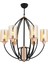 AV-1660-6BSY Siyah Boyalı Modern Avize E27 Metal Cam 58cm 5