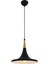 AV-4100-A6-BSY Siyah Boyalı Modern Avize E27 Metal Ahşap 32cm 5