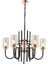 AV-4163-6BSY Siyah Boyalı Modern Avize E27 Metal Cam 62cm 5