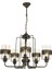 AV-4196-5E Eskitme Kaplama Modern Avize E27 Metal Cam 56cm 5