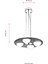AV-65013-4KK Kahverengi Boyalı Modern Avize E14 Ahşap 45cm 5