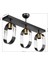 AR-65185-3Y-BSY Siyah Boyalı Modern Avize E27 Metal Cam 50x12cm 4