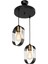 AV-65185-2T-BSY Siyah Boyalı Modern Avize E27 Metal Cam 25cm 2