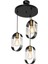 AV-65185-3T-BSY Siyah Boyalı Modern Avize E27 Metal Cam 30cm 2