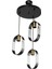 AV-65185-3T-BSY Siyah Boyalı Modern Avize E27 Metal Cam 30cm 3
