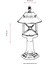 BSU-68049-BKR-KOP Kahverengi/Siyah Boyalı Dış Mekan Aydınlatma E27 Aluminyum Polikarbon Cam 30cm 3
