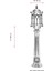 BSU-68051-BSA-BOP Sarı Boyalı Dış Mekan Aydınlatma E27 Aluminyum Döküm Dip Polikarbon Cam 20cm 3
