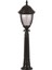 BSU-68053-BSY-B Siyah Boyalı Dış Mekan Aydınlatma E27 Aluminyum Döküm Dip Polikarbon Cam 25cm 2
