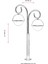 BSU-68060-BSY-M1-OP Sarı/Siyah Boyalı Dış Mekan Aydınlatma E27 Aluminyum Polikarbon Cam 60cm 3