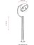 BSU-68064-BSY-M2 Siyah Boyalı Dış Mekan Aydınlatma E27 Aluminyum Döküm Dip Polikarbon Cam 45cm 3