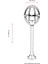 BSU-68080-BSY-M7-BOP Siyah Boyalı Dış Mekan Aydınlatma E27 ABS Polietilen Cam 30cm 3