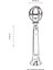 BSU-68080-BSY-M8-BOP Siyah Boyalı Dış Mekan Aydınlatma E27 ABS Polietilen Cam 20cm 3