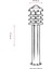 BSU-68131-BSY-B Siyah Boyalı Dış Mekan Aydınlatma E27 Aluminyum Polikarbon Cam 20cm 3