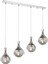 AV-60161-4KY Krom Kaplama Modern Avize E27 Metal Cam 70x13cm 2