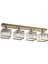 AV-60230-4EY Eskitme Kaplama Modern Avize E27 Metal Kristal 80x15cm 2