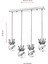 AV-60218-4EY Eskitme Kaplama Modern Avize E27 Metal Cam 70x13cm 3