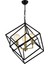 AV-60117-3BSY Siyah Boyalı Modern Avize E27 Metal 60cm 2