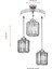 AV-65230-3T-BSY Siyah Boyalı Modern Avize E27 Metal Kristal 40cm 3