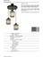 AV-65230-3T-BSY Siyah Boyalı Modern Avize E27 Metal Kristal 40cm 4