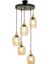 AV-65234-5T-BSY Siyah Boyalı Modern Avize E27 Metal Cam 40cm 2