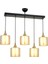 AV-65233-5Y-BSY-B Siyah Boyalı Modern Avize E27 Metal Cam 75x14cm 2