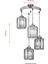 AV-65230-4T-BSY Siyah Boyalı Modern Avize E27 Metal Kristal 40cm 3
