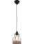 AV-1584-1K-BSY Siyah Boyalı Modern Avize E27 Metal Jüt Halat 15cm 2