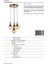 AV-60161-4ET Eskitme Kaplama Modern Avize E27 Metal Cam 40cm 4