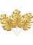 Yapay Çiçek Monstera Yaprağı Altın Gold Renk 3 Adet Yapay Yaprak 1