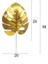 Yapay Çiçek Monstera Yaprağı Altın Gold Renk 3 Adet Yapay Yaprak 2