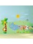 Palmiye ve Sıralı Hayvanlar Çocuk ve Bebek Odası Pvc Duvar Sticker 2