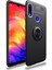 Xiaomi Redmi Note 7 Pro Kılıf Renkli Yüzüklü Manyetik Silikon Kapak Siyah - Siyah 1