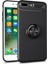 Apple iPhone 8 Plus Kılıf Renkli Yüzüklü Manyetik Silikon Kapak Siyah - Siyah 1