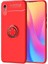 Xiaomi Redmi 9A Kılıf Renkli Yüzüklü Manyetik Silikon Kapak Kırmızı - Kırmızı 1