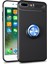 Apple iPhone 7 Plus Kılıf Renkli Yüzüklü Manyetik Silikon Kapak Siyah - Mavi 1