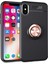 Apple iPhone x Kılıf Renkli Yüzüklü Manyetik Silikon Kapak Siyah - Rose Gold 1