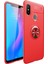 Xiaomi Mi Max 3 Kılıf Renkli Yüzüklü Manyetik Silikon Kapak Kırmızı - Kırmızı 1